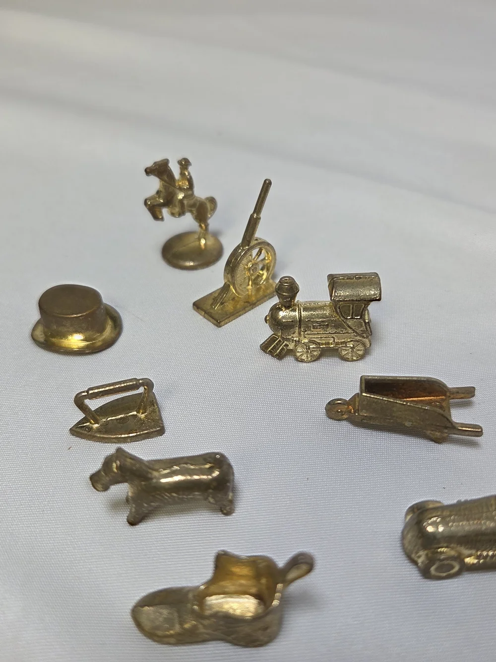 Vtg Monopoly Deluxe Edition 1998 Replacement 10 Gold-Tone Tokens